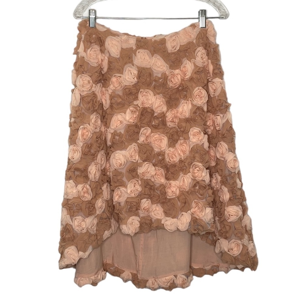 Gianni Bini Tea Party Dusty Rose Embellished High Low Lola Skirt